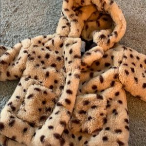 Zara toddler hooded leopard jacket size 12-18 mos